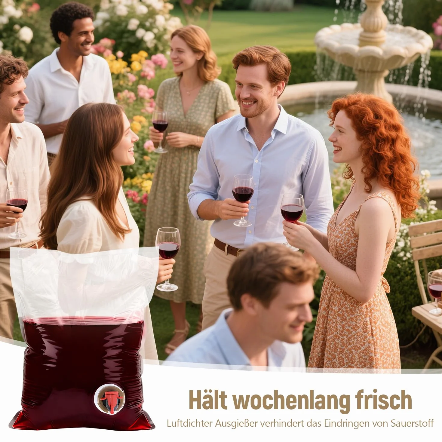 Bag-in-Box Sets Bolsa de 5L 10 Unidades en Caja Reutilizable Rellenable Transparente Adecuado para Contenedores de Bebidas en Caja con Grifo para Picnic Camping Senderismo(5L)