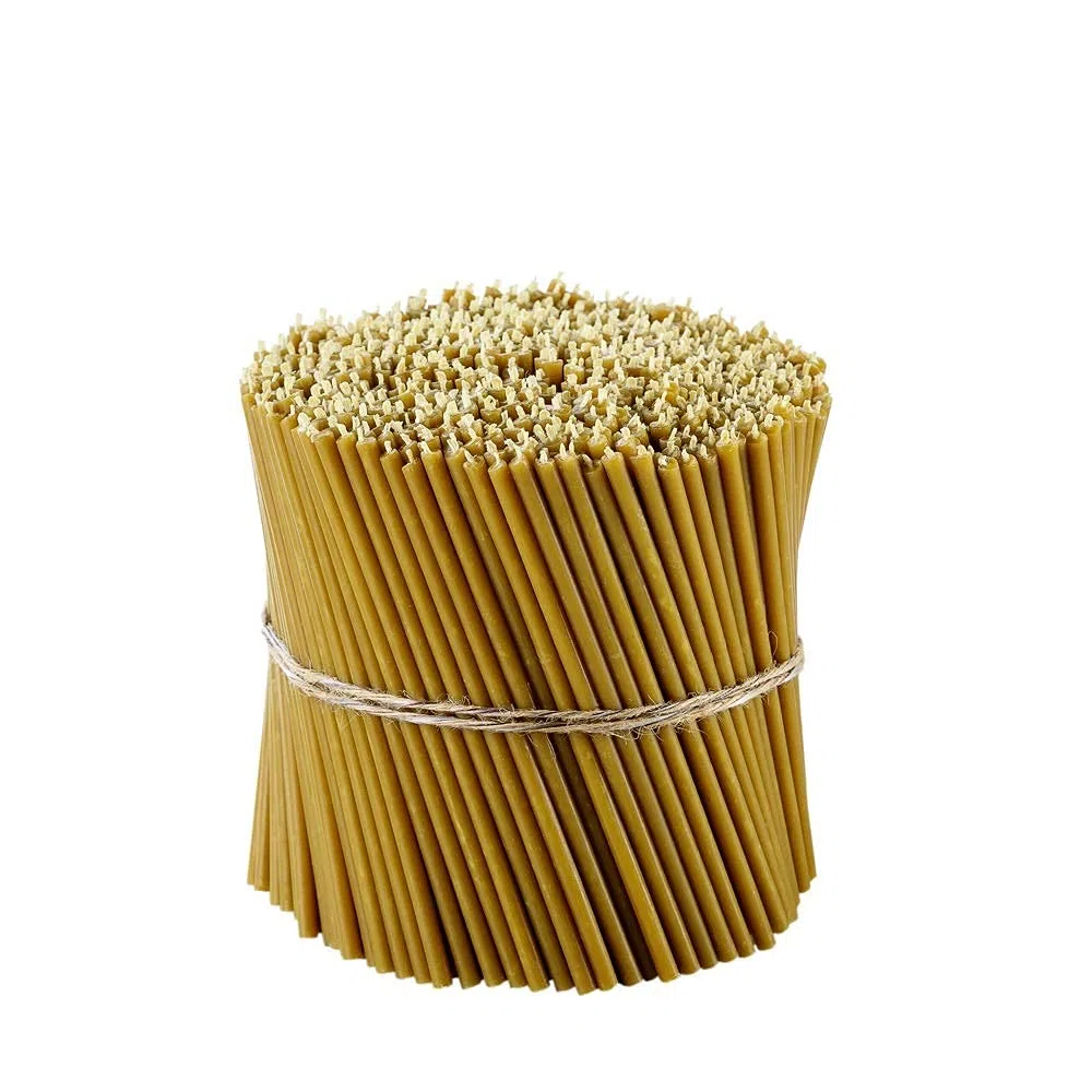 Danilovo Velas de Cera de Abejas 100% Pura, Velas Ortodoxas para Oración, Rituales, de Decoración de Mesa, N100, Altura 16,5 cm, 50 Unidades