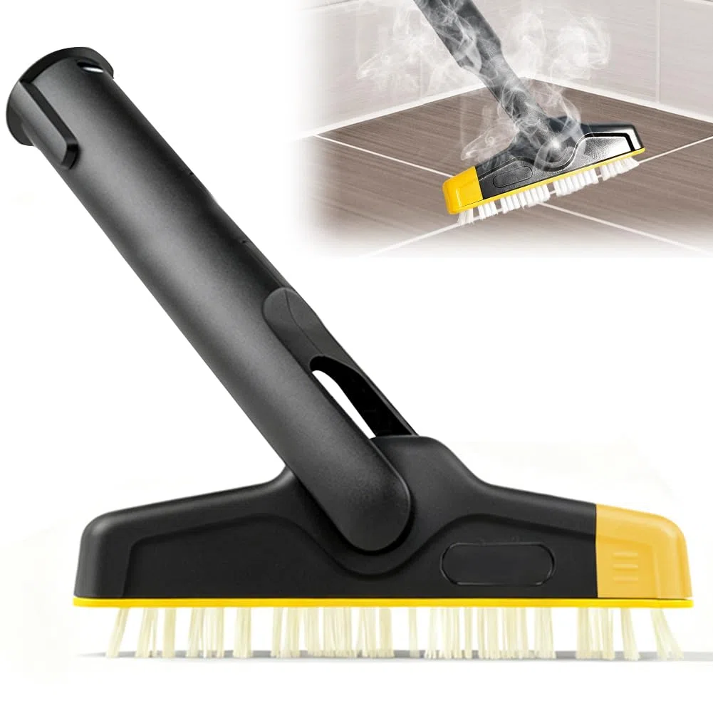 Kärcher XXL - Cepillo para juntas de vapor con articulación flexible y serie de cepillos intercambiables, limpieza higiénica de juntas de cemento, juntas de baldosas, encimeras de cocina y paredes