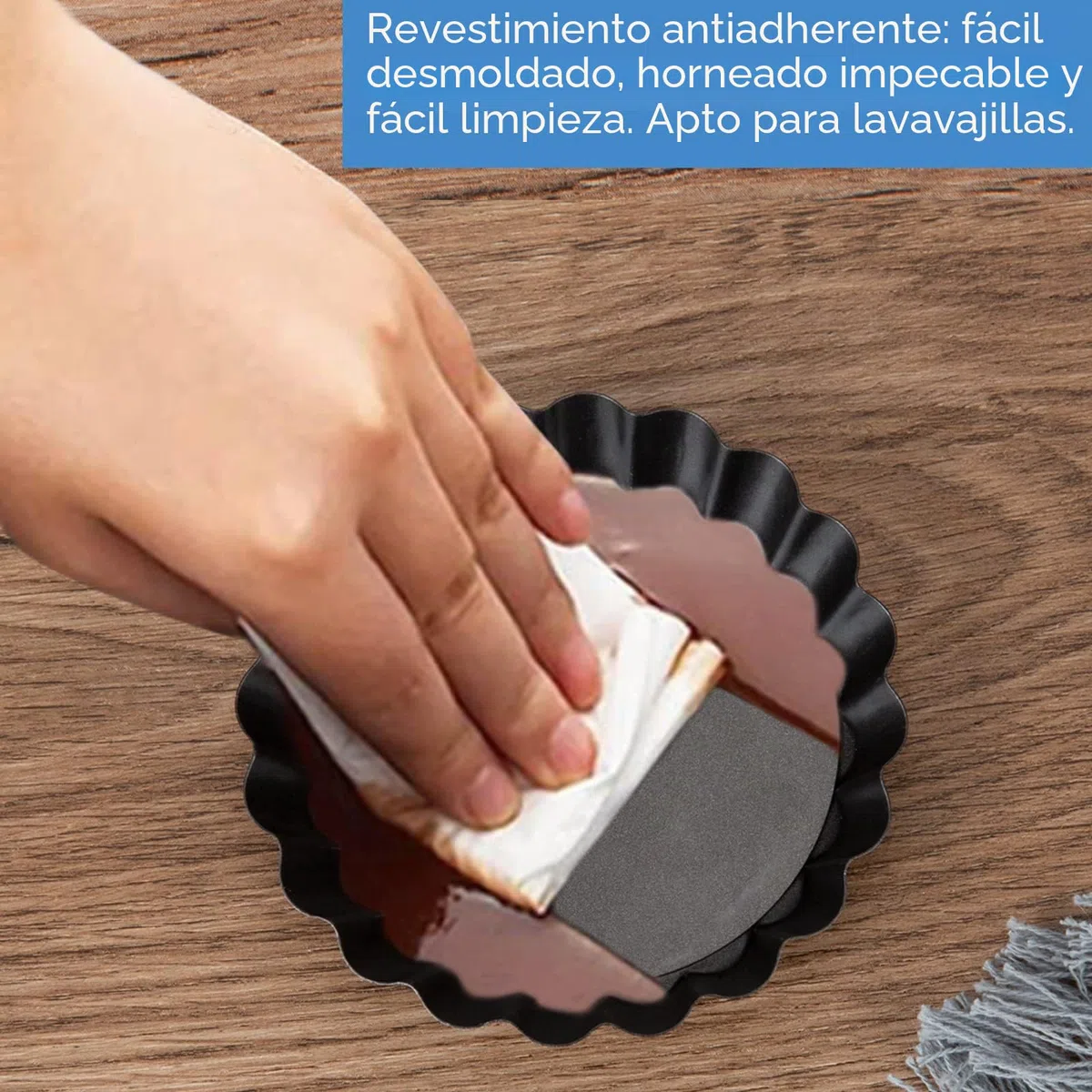 Molde Quiche Tart Pan Antiadherentes, 8 Pcs Round Molde Horno Tartaletas Pie Pan con Base Extraíble Loose Bottom, Individuales Reposteria para Hacer Pizzas, Pasteles (Diámetro 10 cm)