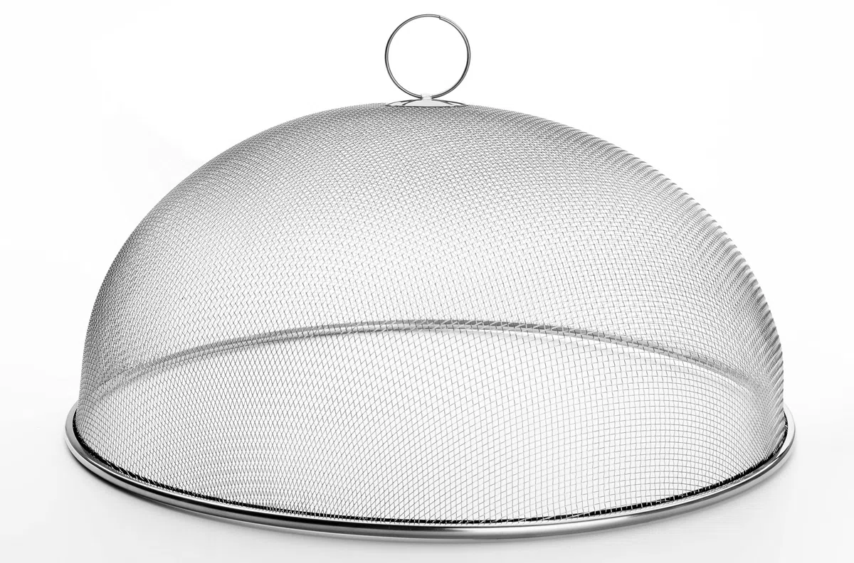 Weis Sombrero antimoscas de 34 cm, Acero Inoxidable, Plateado, 34 x 34 x 14 cm