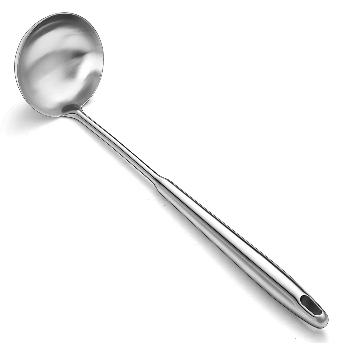 Cucharón de sopa de acero inoxidable, extra profundo y de gran capacidad, mango largo y cómodo, apto para lavavajillas – Ideal para sopas, caldos, guisos y salsas
