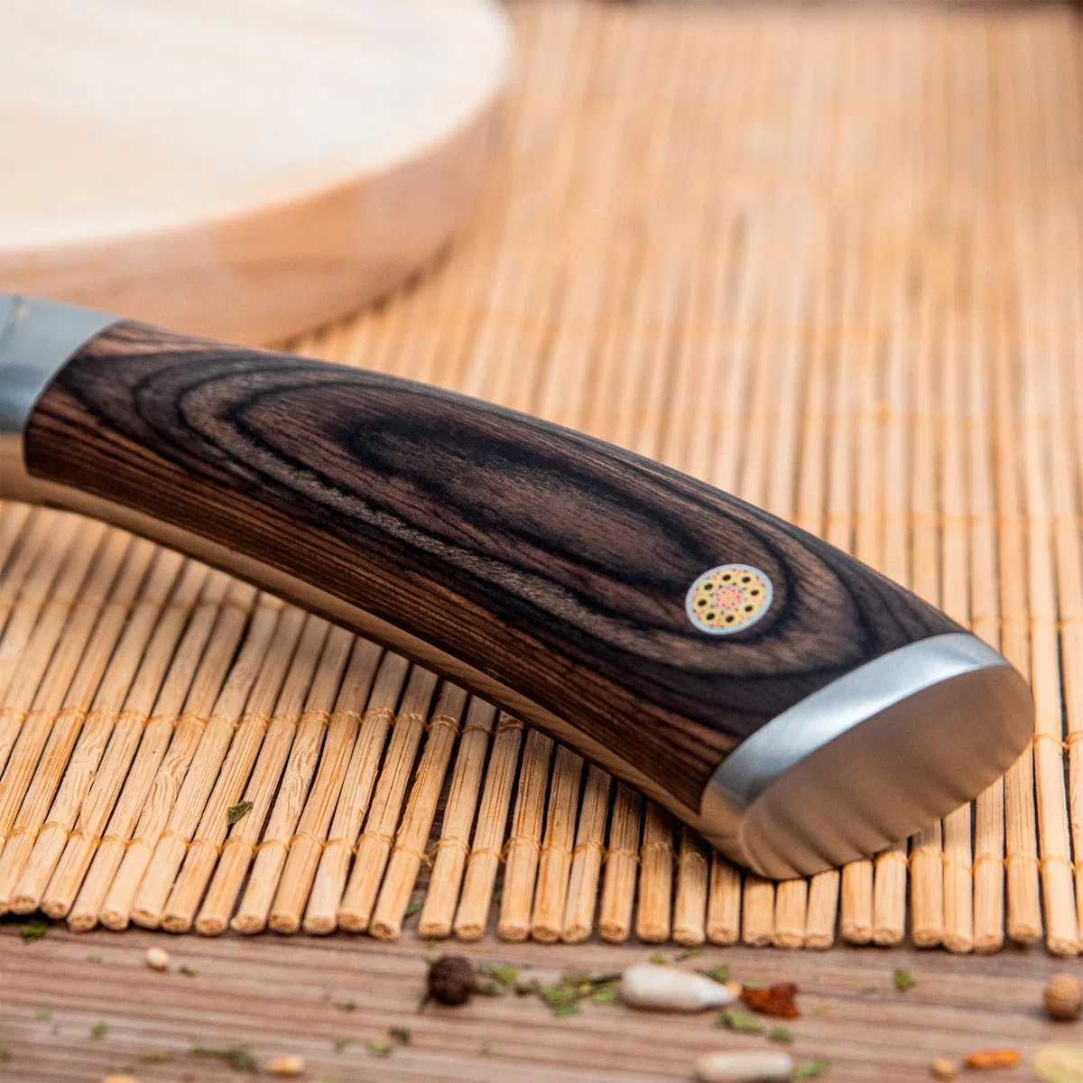 3 CLAVELES Cuchillo Forjado SANTOKU Sakura 01018 17