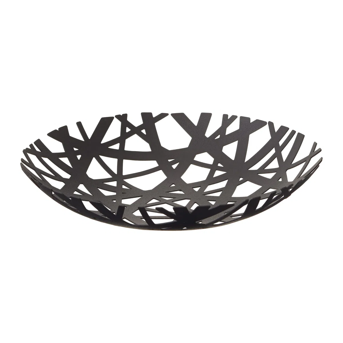 YAMAZAKI 2498 Tower Nest Fruit Bowl W 26 x D 26 x H 4.5 cm Black