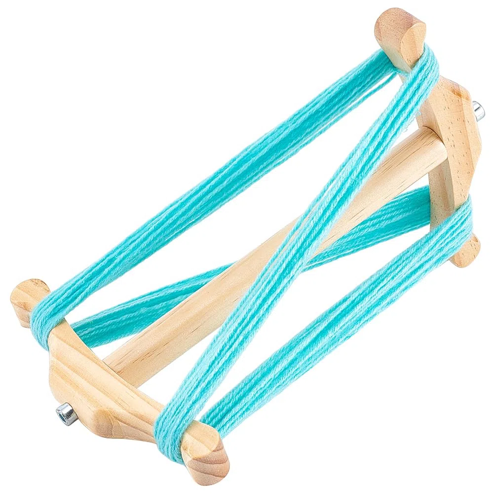 BENECREAT Niddy Noddy BurlyWood Spinning Herramienta de hilado de madera para hilar hilado a mano, capas, 200 x 160 x 20,5 mm