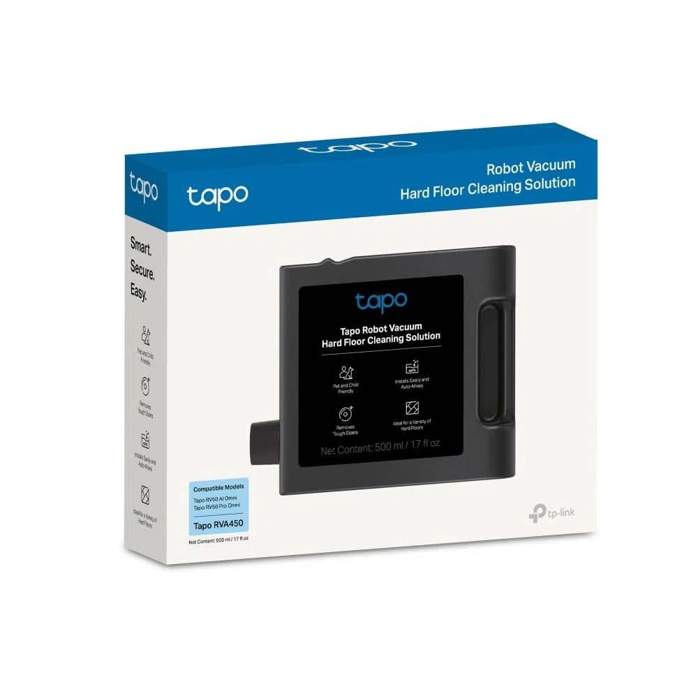 Tapo RVA450 Solución de Limpieza para Robot Aspirador, 500 ml, Compatible RV50 Pro Omni, para Suelos Duros, Gris