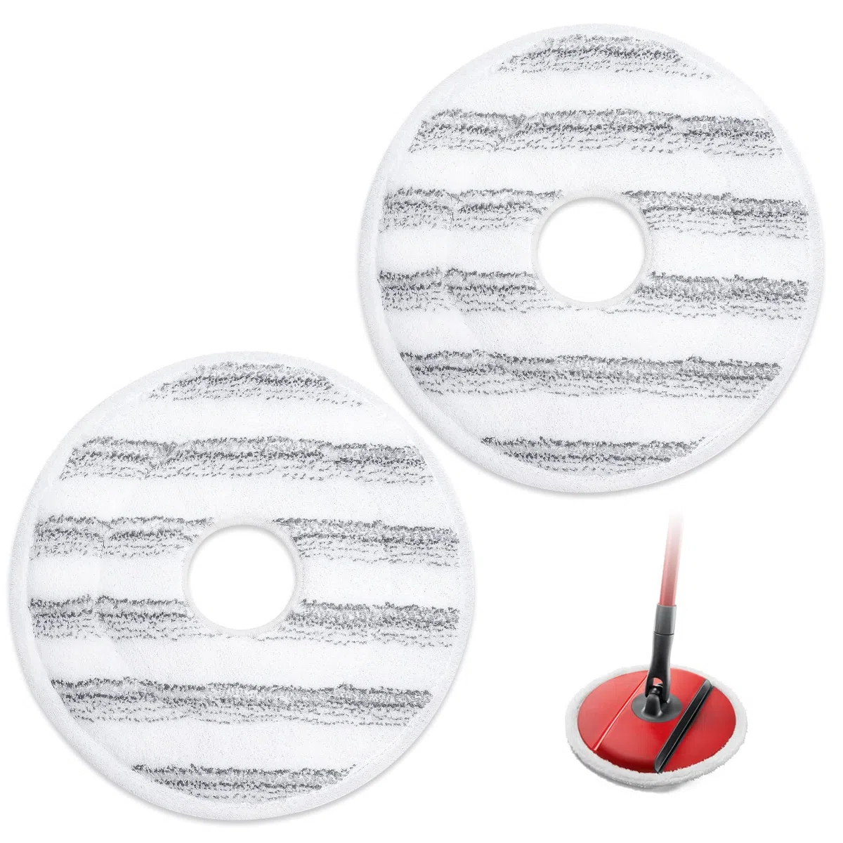 KEEPOW Repuesto de cabezal de fregona para fregona Vileda Spin and Clean, repuesto de fregona giratoria y limpia, compatible con juego de fregona giratoria y cubo Vileda