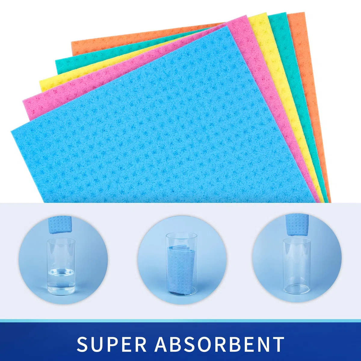 MR.SIGA Paño Esponja para Cocina, paños de Cocina absorbentes, paño de Limpieza paños de Cocina Reutilizables, 10 Piezas