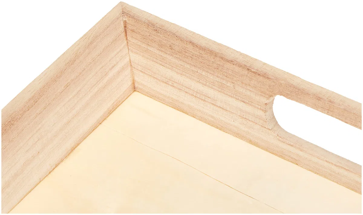 Artemio VIPB2535 - Bandeja Rectangular (Madera, 25 x 35 x 4,5 cm), Color Beige