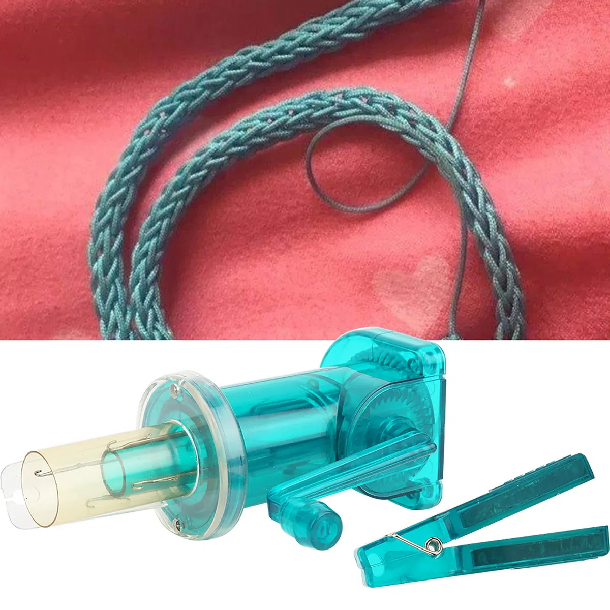 Oumefar Máquina de tejer operada a mano, tejedora de carrete, suéter, pulsera, herramienta de tejido, herramienta de tejer para tejer Artcraftkit
