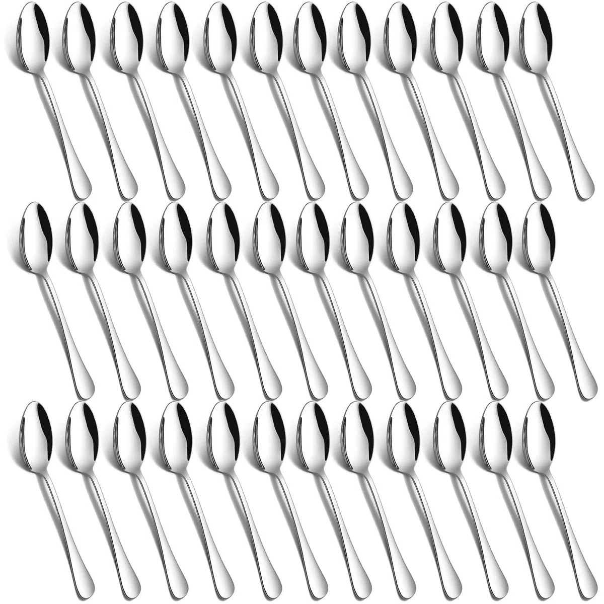 Juego de 36 cucharillas postre PionStar – Acero inoxidable, aptas para lavavajillas – Cucharillas de café, cucharas de postre y más (14 cm / 5,5 pulgadas) – Ideal para hogar, cocina o restaurante