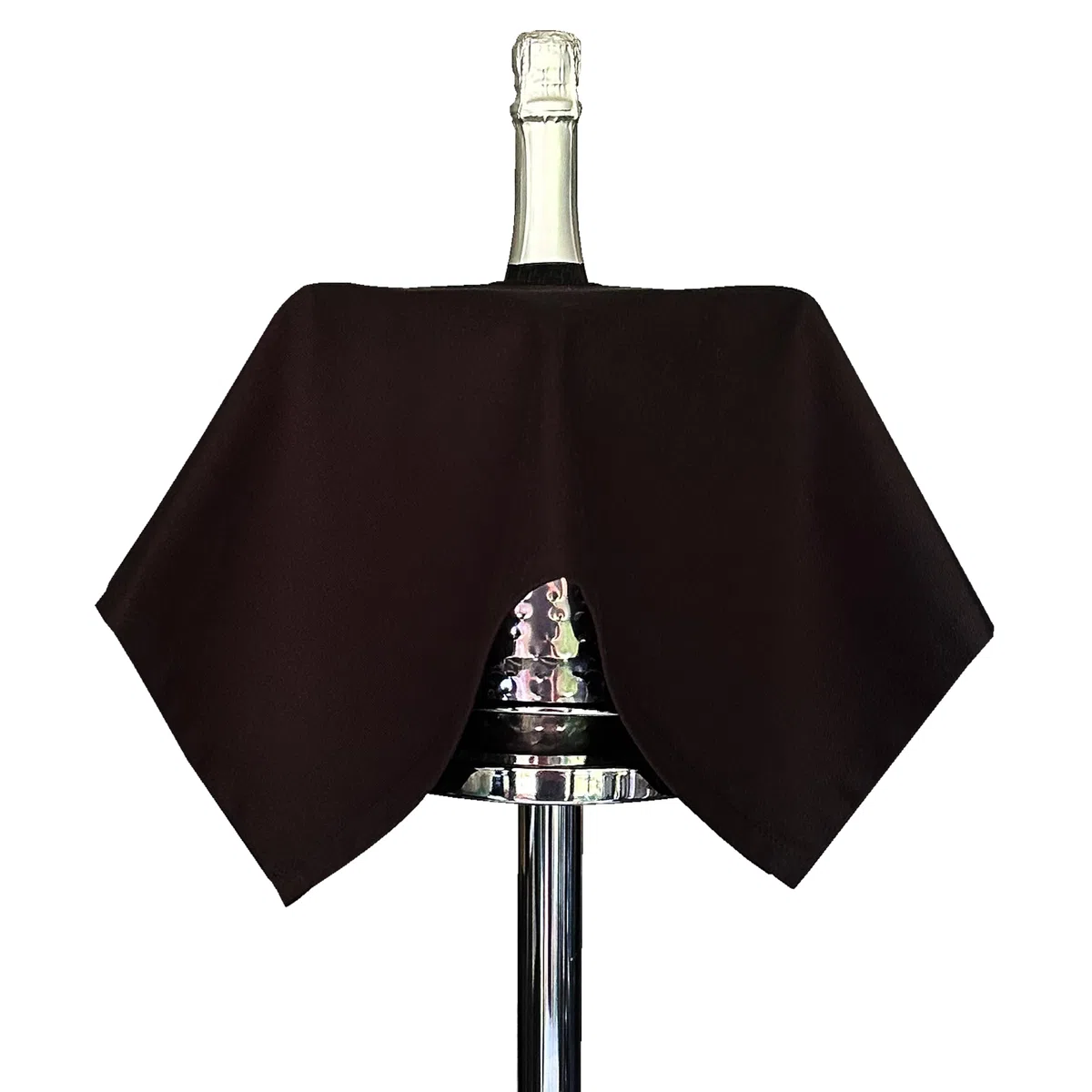 Original Collection, paño para botellas de hielo, algodón, 54 cm, agujero central, círculo cosido (negro, paquete de 1)