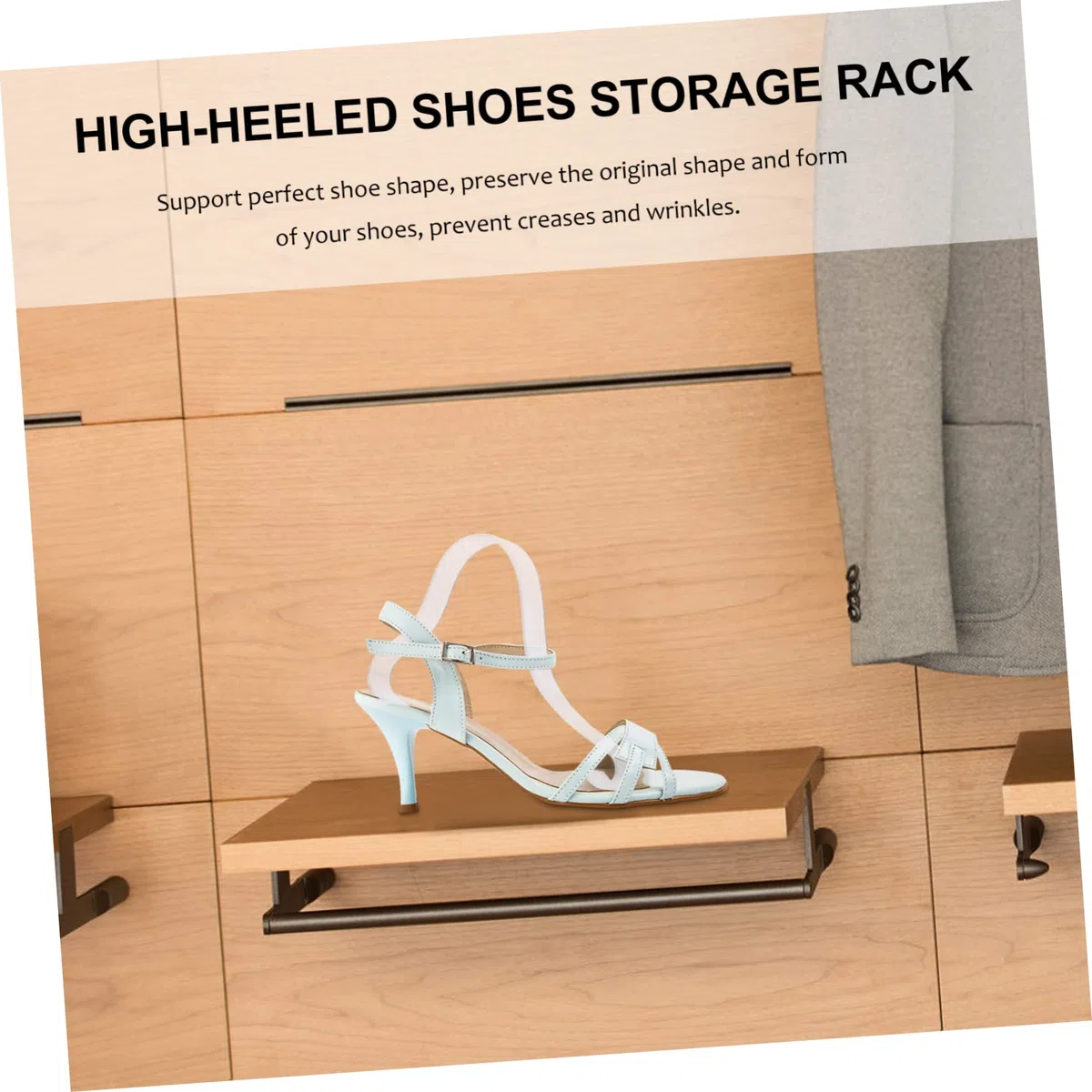 Expositor de Zapatos de Acrílico para Sandalias y Tacones Altos, Estante de Exhibición de 10 Piezas Adecuado para Exhibición de Productos en Centros Comerciales