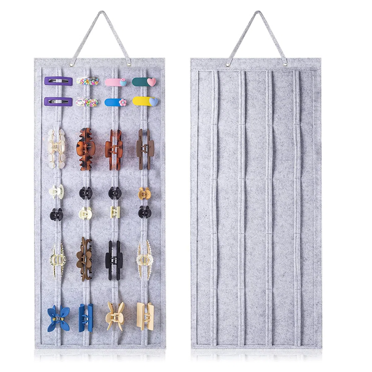 Soporte de Almacenamiento Lazos para Niñas, Organizador de Diademas Soporte para Lazos Fieltro para Puerta Armario Pared Habitación Niña