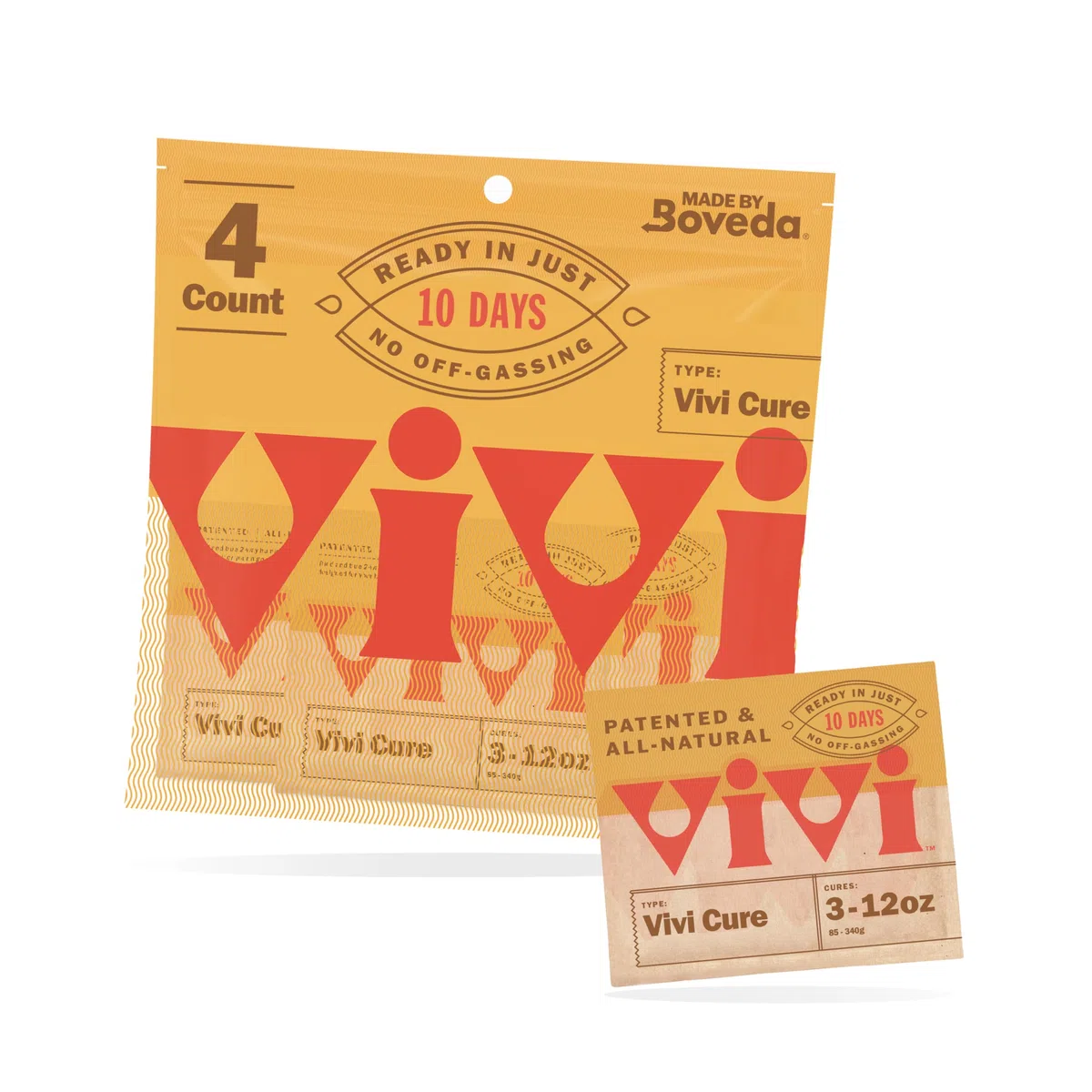 Vivi - Paquetes de control de humedad para todos los contenedores de almacenamiento herméticos, listos en 10 días, paquete de 4 con bolsa resellable