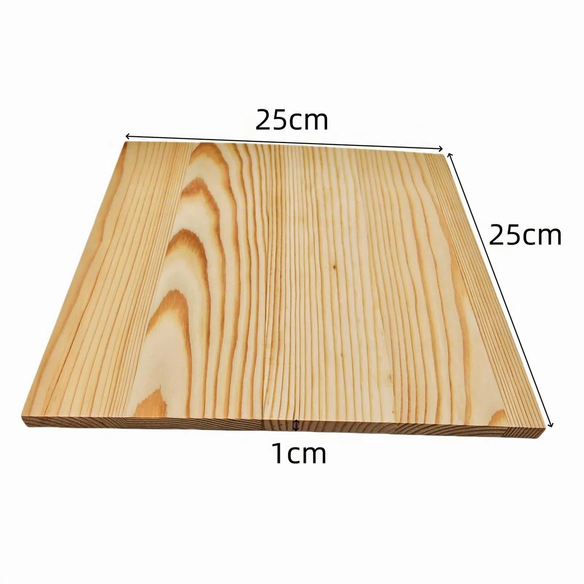 Bloques de madera cuadrados sin barnizar para manualidades, 25 x 25 x 1 cm, en blanco, tablas de pino para tallado en madera, posavasos DIY, pintura y grabado, paquete de 3 piezas
