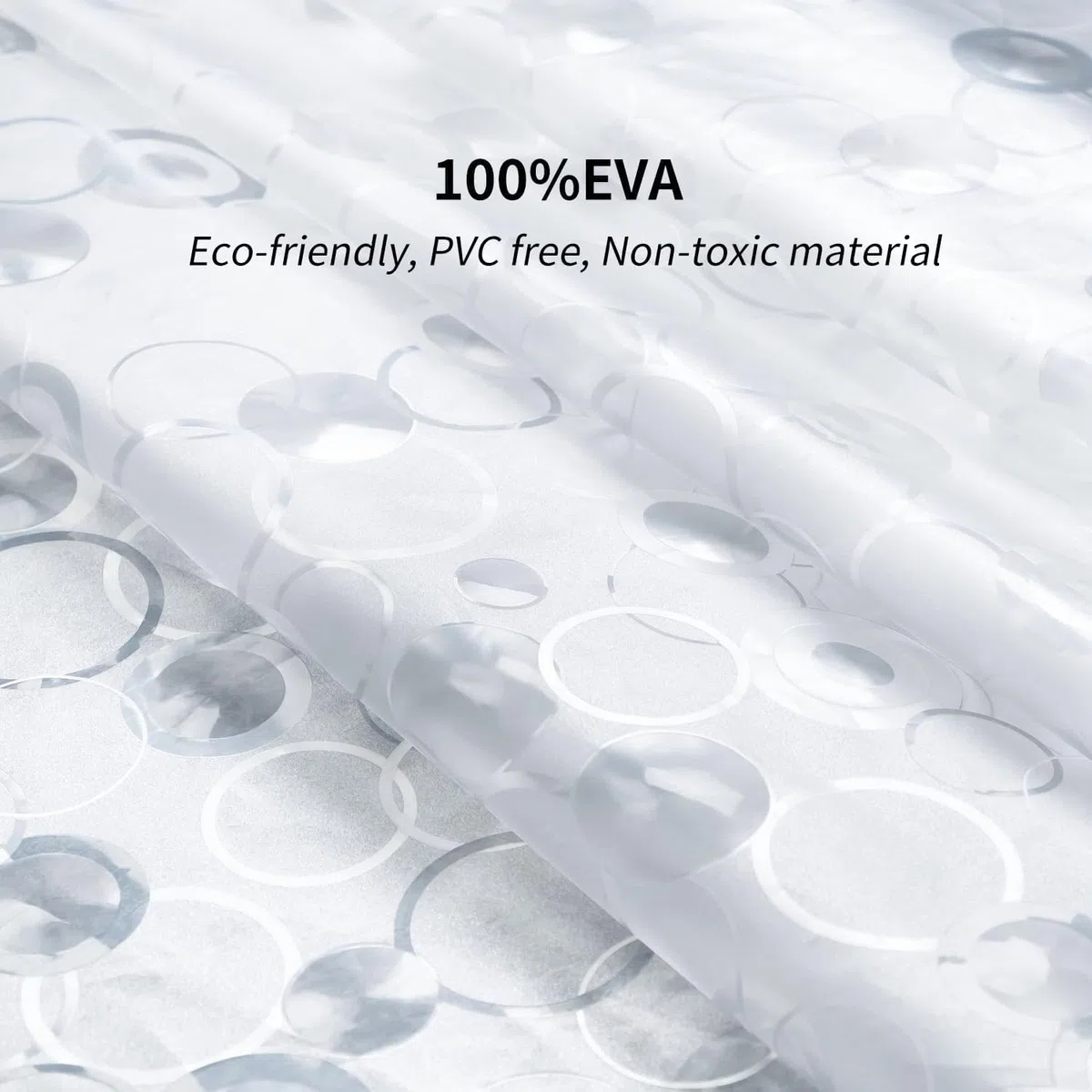 Cortina de Ducha con Forro Antibacteriano con imanes, Resistente al Moho y Repelente al Agua para el baño, Resistente Forro de Ducha Libre de PVC, Cortinas de baño de 182,88 x 182,88 cm