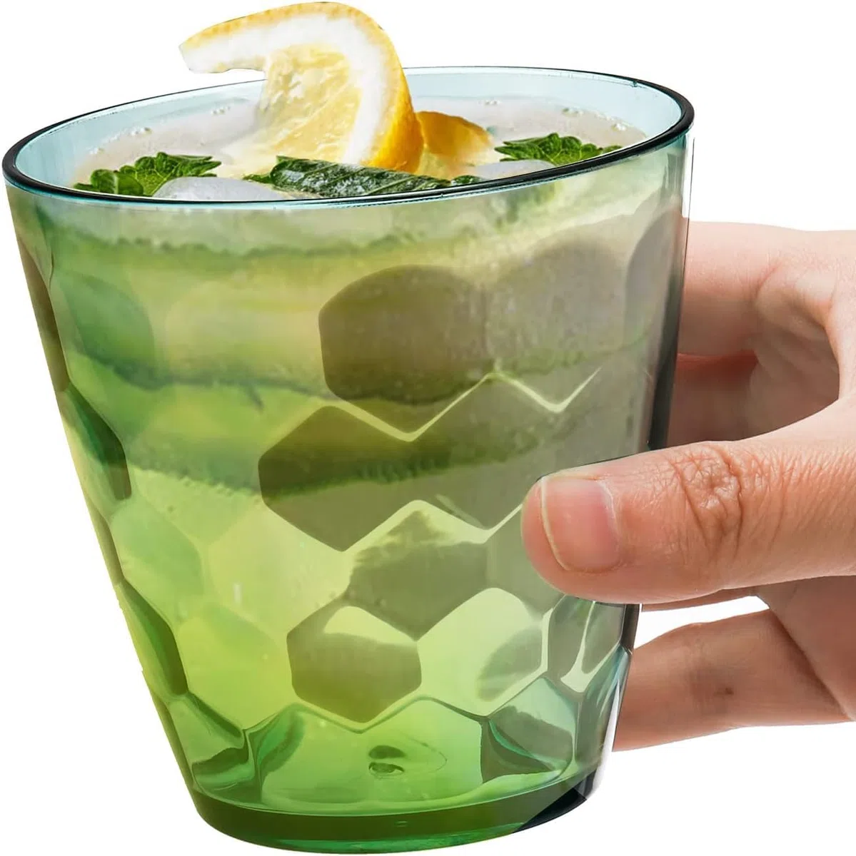 Lawei 12 vasos de agua de plástico, vasos de plástico de 300 ml, vasos reutilizables para cena, hogar, fiesta de cumpleaños