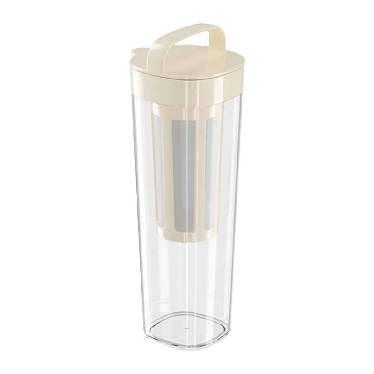 Jarra de café frío – Cafetera manual de preparación en frío, botella de agua para refrigerador, de frutas heladas filtradas para jugos de verano, té helado, café helado