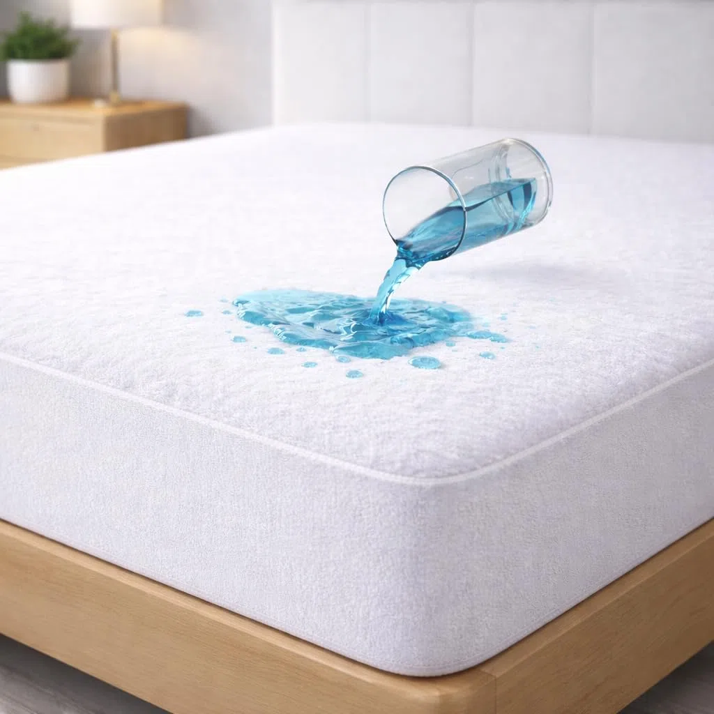 Degrees Home - Ecopur - Protector Colchon Impermeable - Protector Colchon 135 - Cama 135x190/200 - Transpirable - Sin cremallera - Rizo 100% Algodón