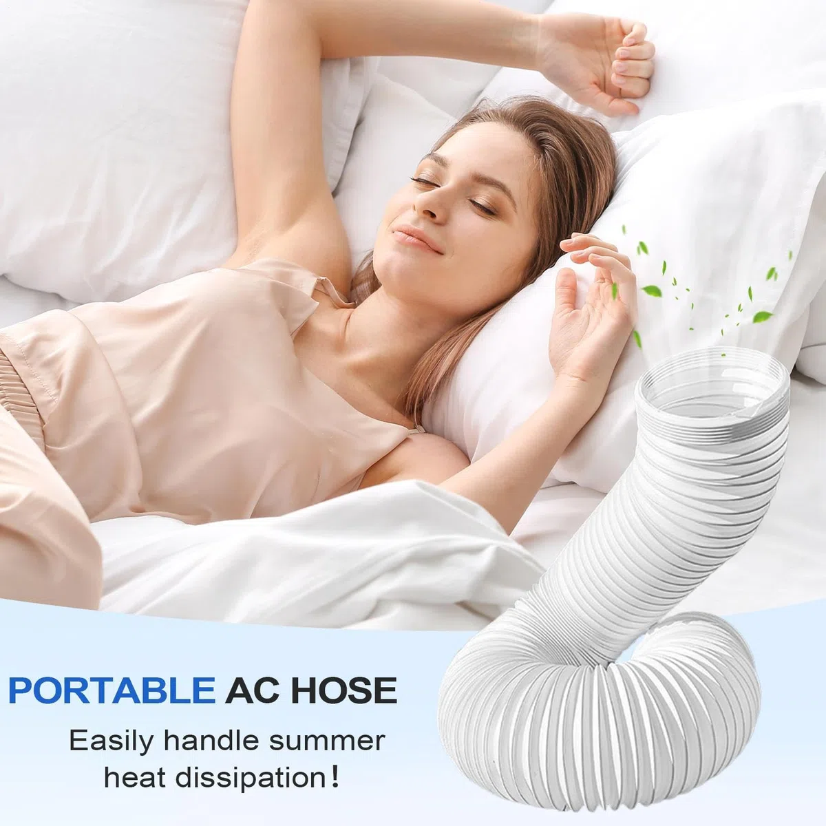 Tubo Aire Acondicionado Portatil, Manguera de Aire Acondicionado con 1,5M de Longitud, 130mm/150mm de Diámetro, Manguera de AC Portátil, para AC/Deshumidificador/Cocina