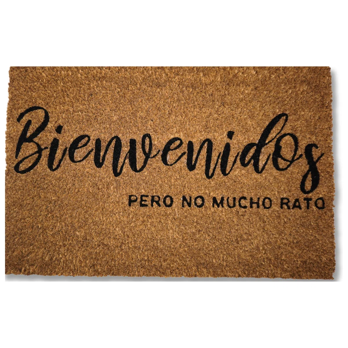 koko doormats Felpudo Entrada Casa Original de Coco Natural “Bienvenidos Pero no Mucho rato” | Alfombra de Entrada Antideslizante para Exterior e Interior | 60x40 cm | Diseño Divertido | Base PVC