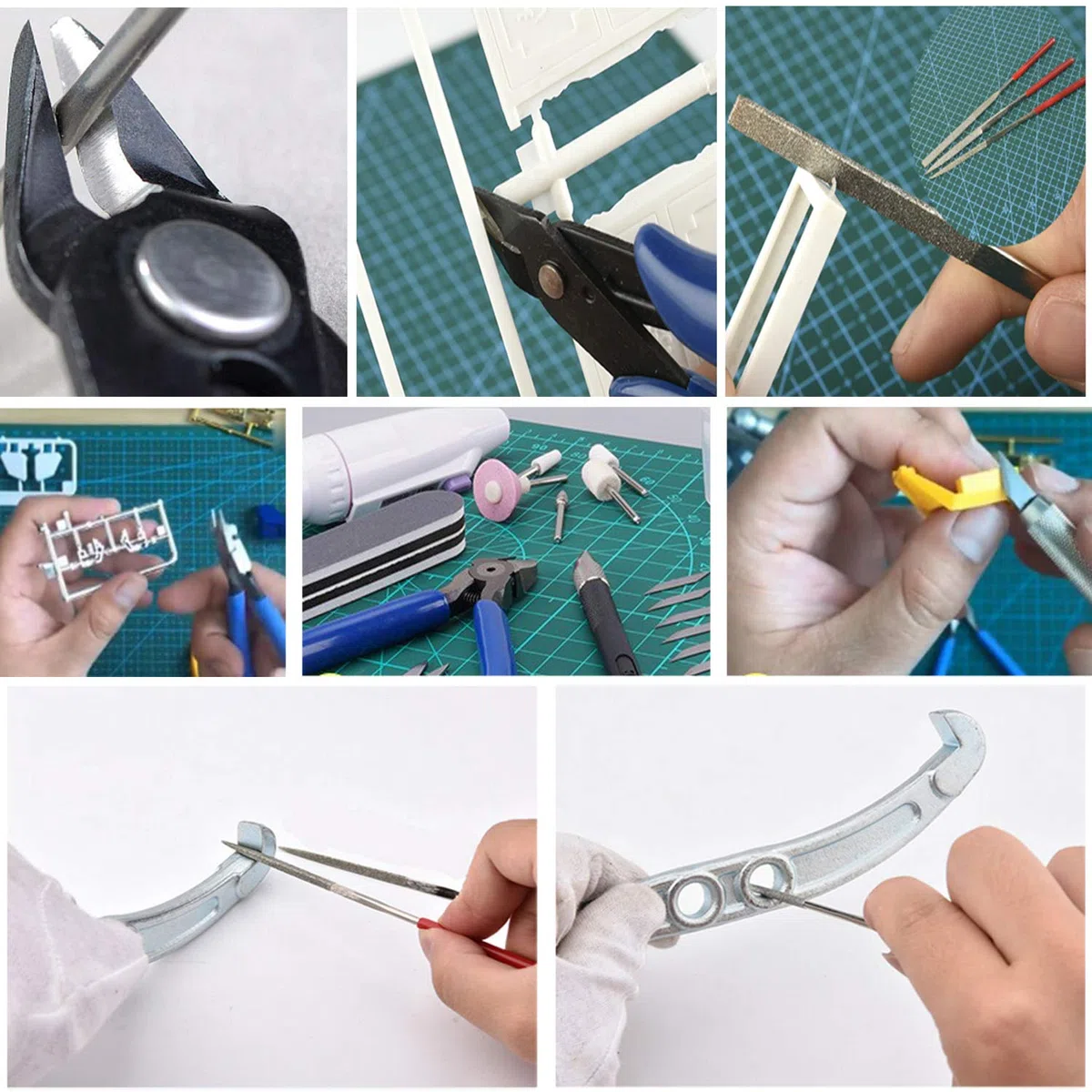17PCS Estándar Gundam Herramientas de Modelismo, Gundam Modeler Builder's Tools, Hobby Building Craft Kit