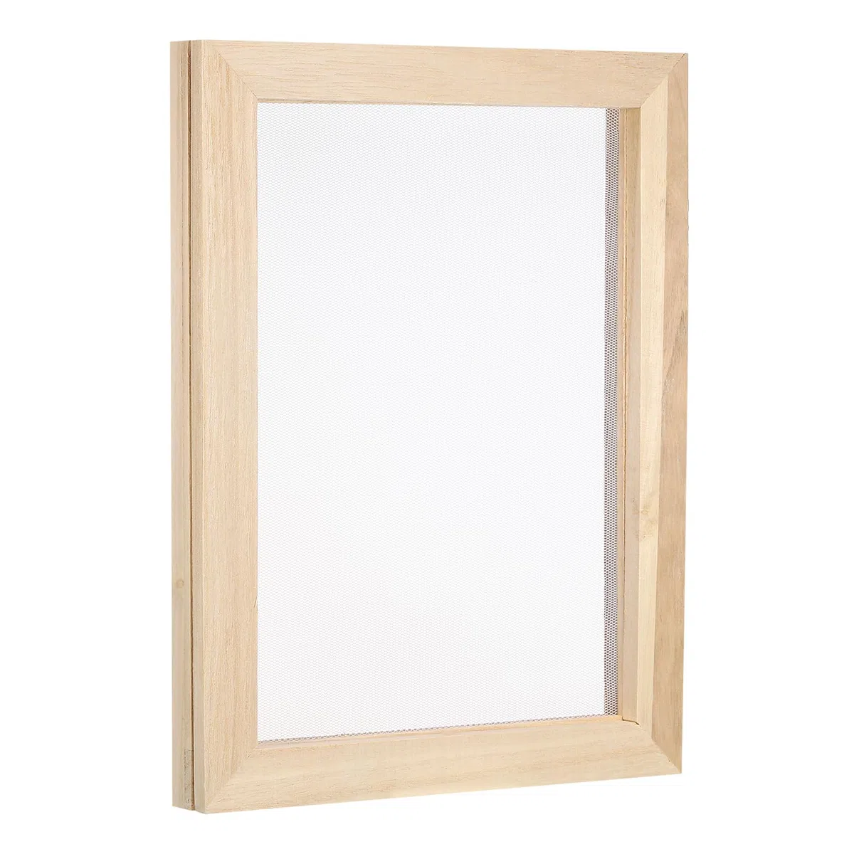 PATIKIL 9,8"x7,5" A5 Madera Papel Fabricación Pantalla, Papel Fabricación Molde Papel Fabricación Molde Engalanado Impresión Marco para Bricolaje Herramienta, Natural Color