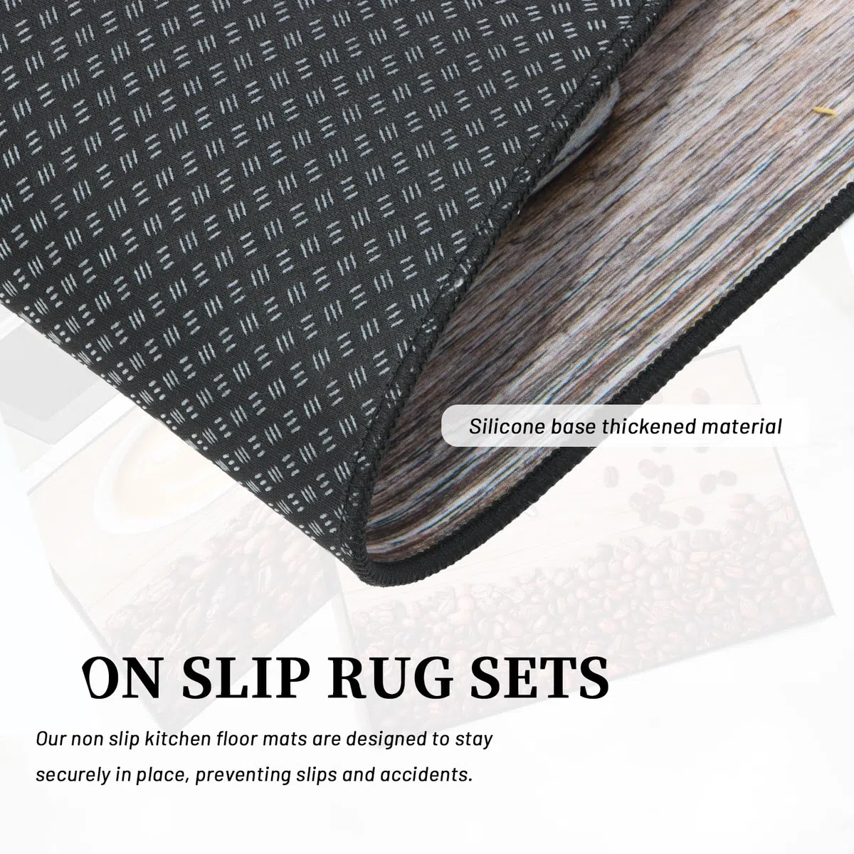 Juego de Alfombras de Cocina Antideslizantes de 2 Piezas, Tapete Cocina Antideslizante Resistente al Aceite, Adecuado para Cocina, Baño, Sala de Estar, 43x75 + 43x120 cm