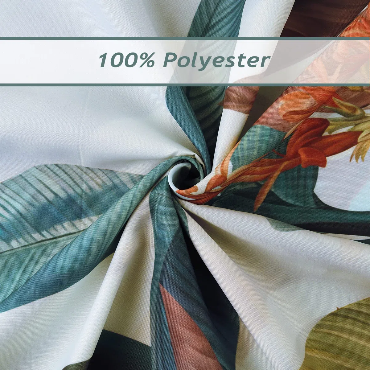 Bonhause Cortina de Ducha Hojas de Plátano Planta Tropical Verde 180 x 200 cm Cortina de Baño de Poliéster Impermeable Antimoho Lavable Cortina Ducha con 12 Ganchos