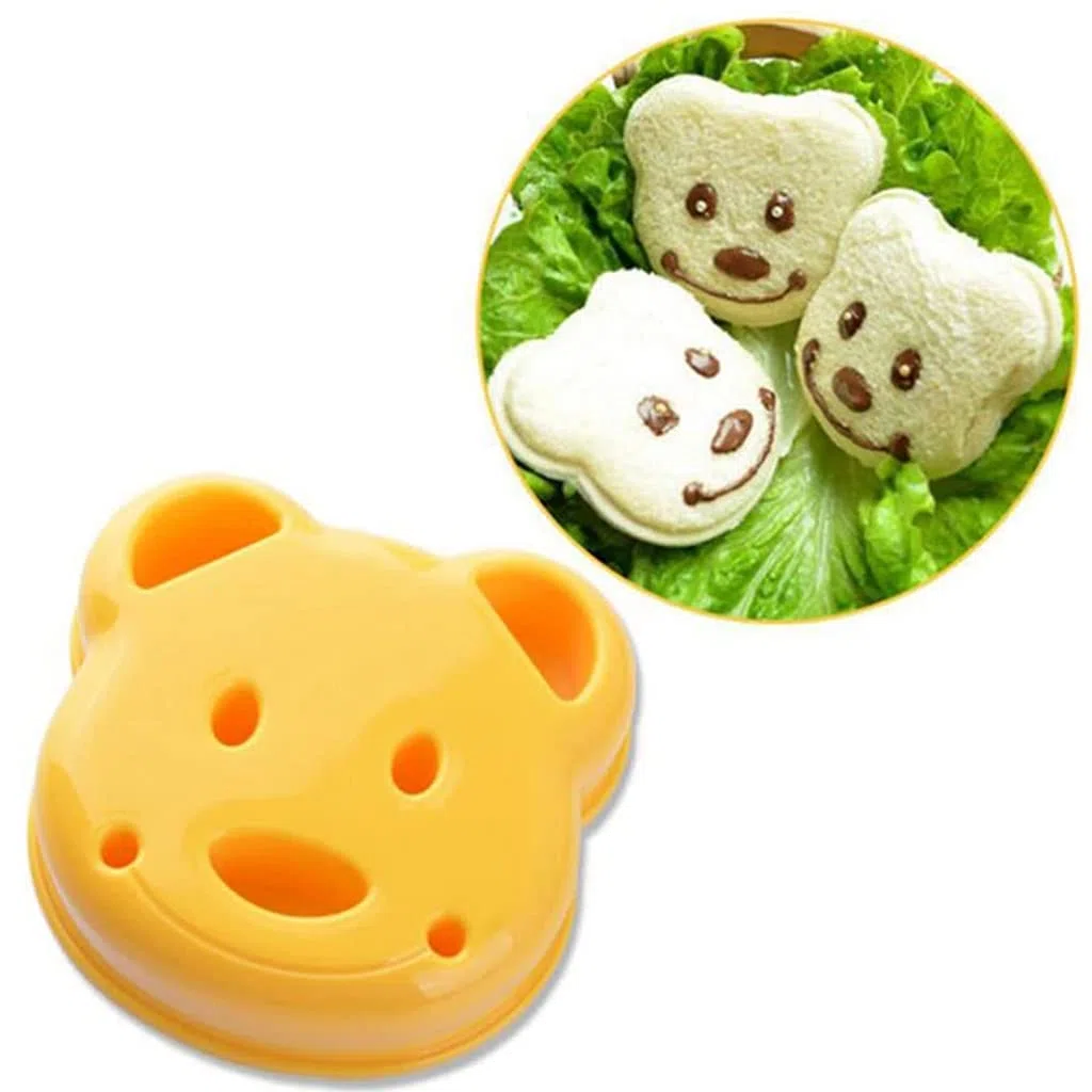 Lindo oso sándwich tostadas para hacer pan, molde para tartas, herramienta de corte para pan, tostadas, no tóxico y sin sabor, fácil de limpiar