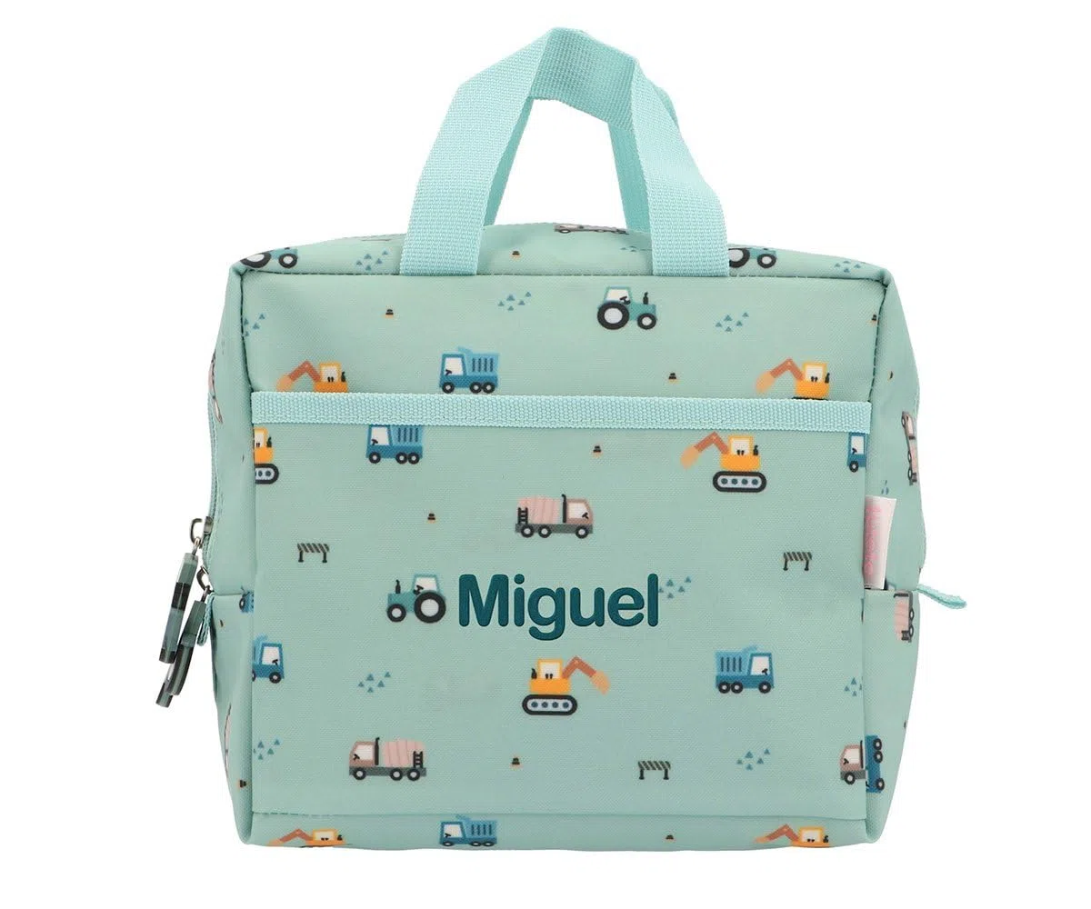 Tutete Bolsa Térmica Infantil para Comida | Bolsa térmica infantil pequeña y fácil de usar | Ideal para almuerzos y meriendas | Exterior impermeable, lavable y resistente | trucks