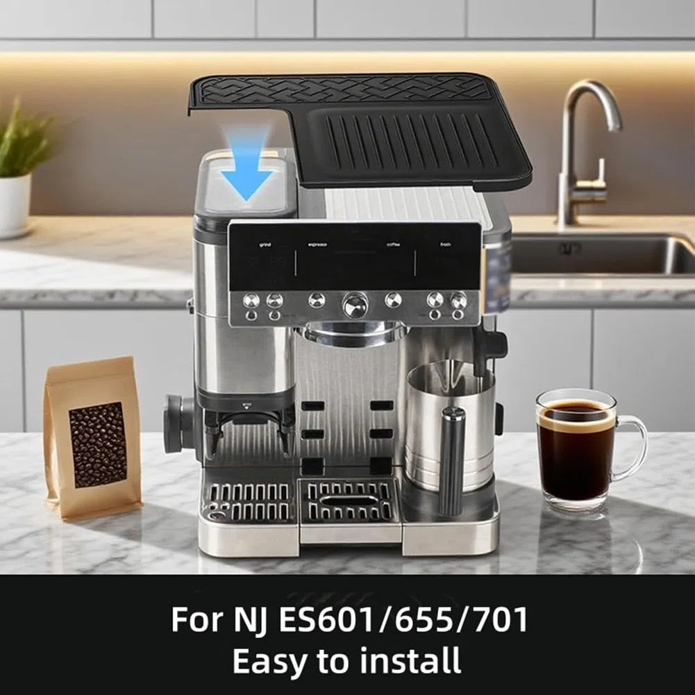 Alfombrilla de silicona antideslizante y resistente al calor para Ninjan Espresso ES601, protege arañazos, impermeable, apto para accesorios de café Ninjan (negro)