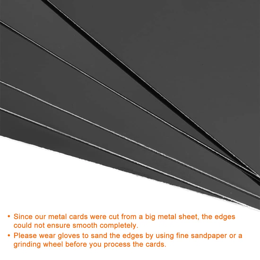 uxcell Tarjeta de visita de metal en blanco 80 x 40 x 0,3 mm placa de aluminio pintada para bricolaje impresión láser negro 25 piezas