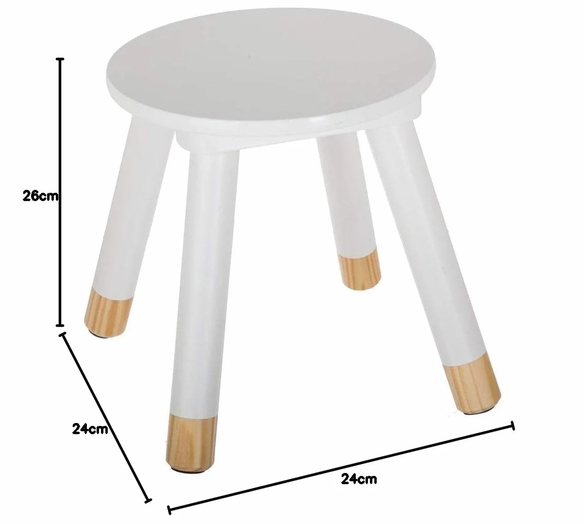 ATMOSPHERA CREATEUR D'INTERIEUR Taburete Infantil Douceur Blanco 26 cm