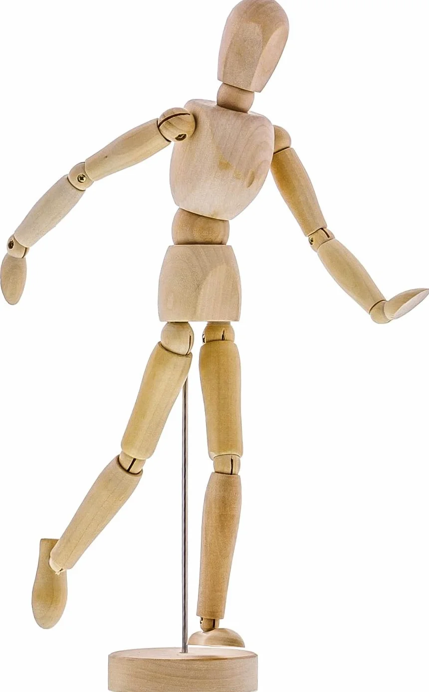 Maniqui Art Mannequin, 30,5 cm/12 Pulgadas, maniquí de Madera con articulaciones Flexibles, maniquí de Madera para Dibujar el Cuerpo Humano con Soporte para Arte, Dibujo Corporal