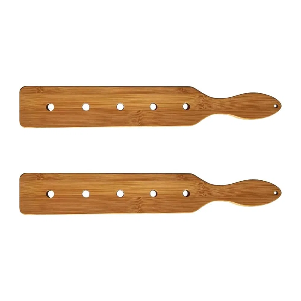35.5cm Remo de Bambú Ligero Duradero Liso con Orificios de Flujo de Aire Remo de Madera Sin Acabado