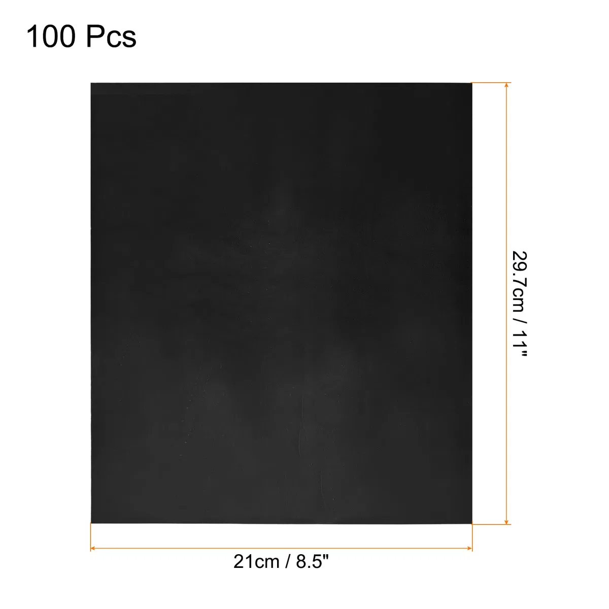 QUARKZMAN 100 Hojas De Foil Reactivo Toner, Hojas De Transferencia Deco Foil 8.5"x11" A4 Papel De Foil Caliente Para ImpresoraScrapbooking Transferencia De Calor DIY Artesanía, Negro