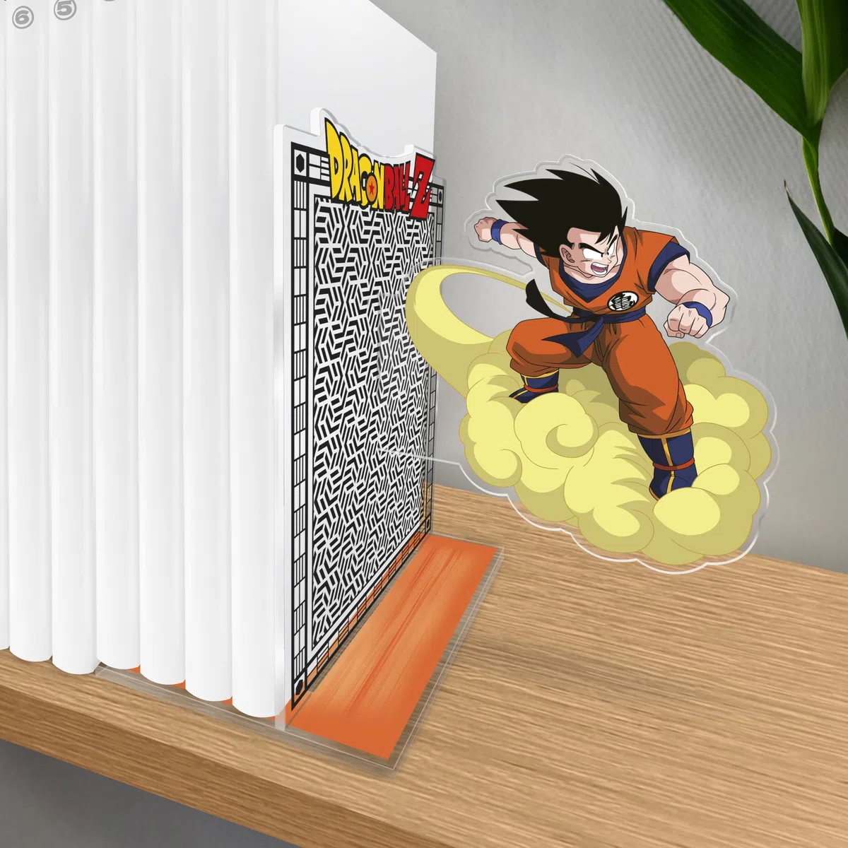ABYSTYLE - Sujetalibros acrílico Dragon Ball Z Goku - Producto oficial - Diseño coleccionista - Formato acrílico transparente