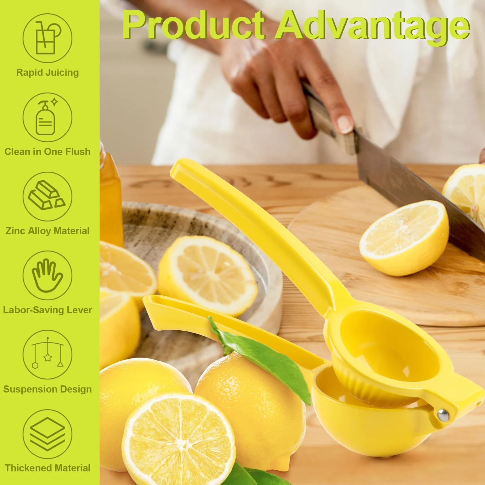 Exprimidor Limón Manual Acero Inoxidable 7cm Diámetro para Cítricos Naranjas Zumo Cocina Restaurante