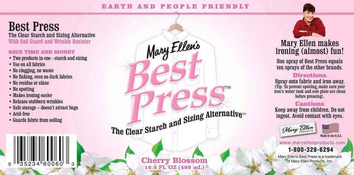 Mary Ellen's Best Press Clear Starch Alternative 16oz-Cherry Blossom