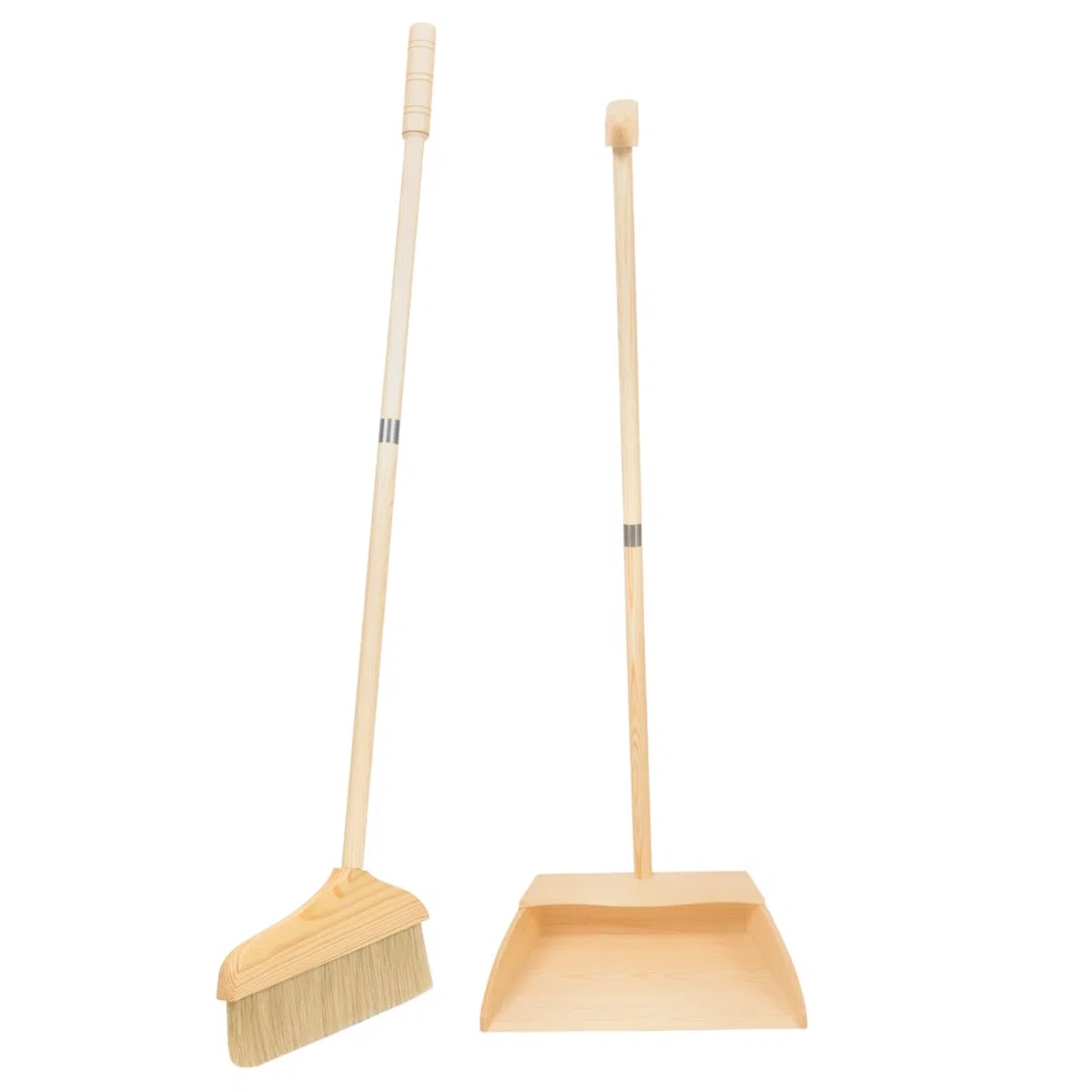 Beaupretty Set De Escoba Y Recogedor De Madera Escoba con Recogedor con Cerdas Suaves para Limpieza del Hogar Interior Y Exterior Mango ErgonóMico Ligero