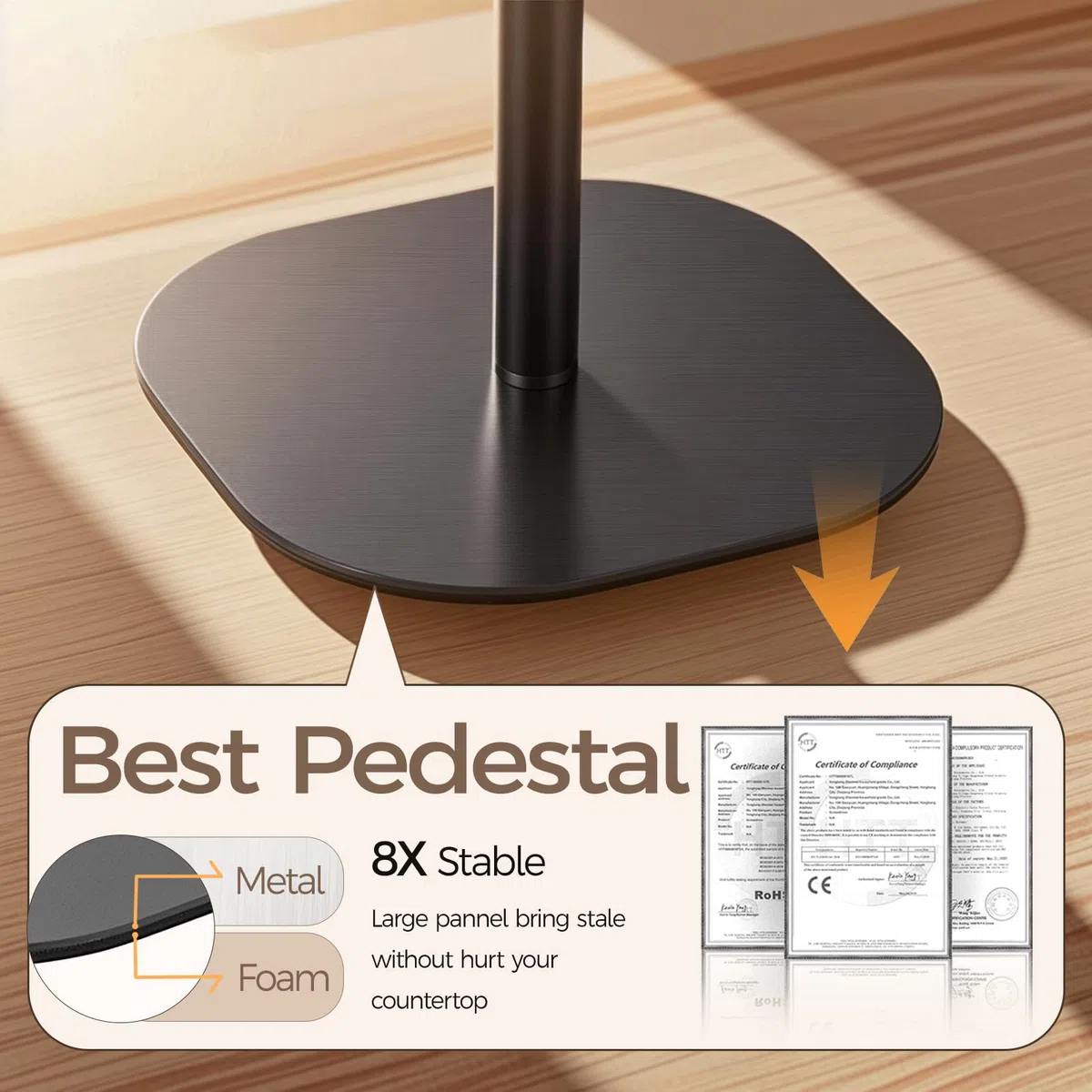 Soporte para secador de pelo, manos libres, giratorio 360 grados, altura ajustable, duradero y compatible con el 99% de los secadores.