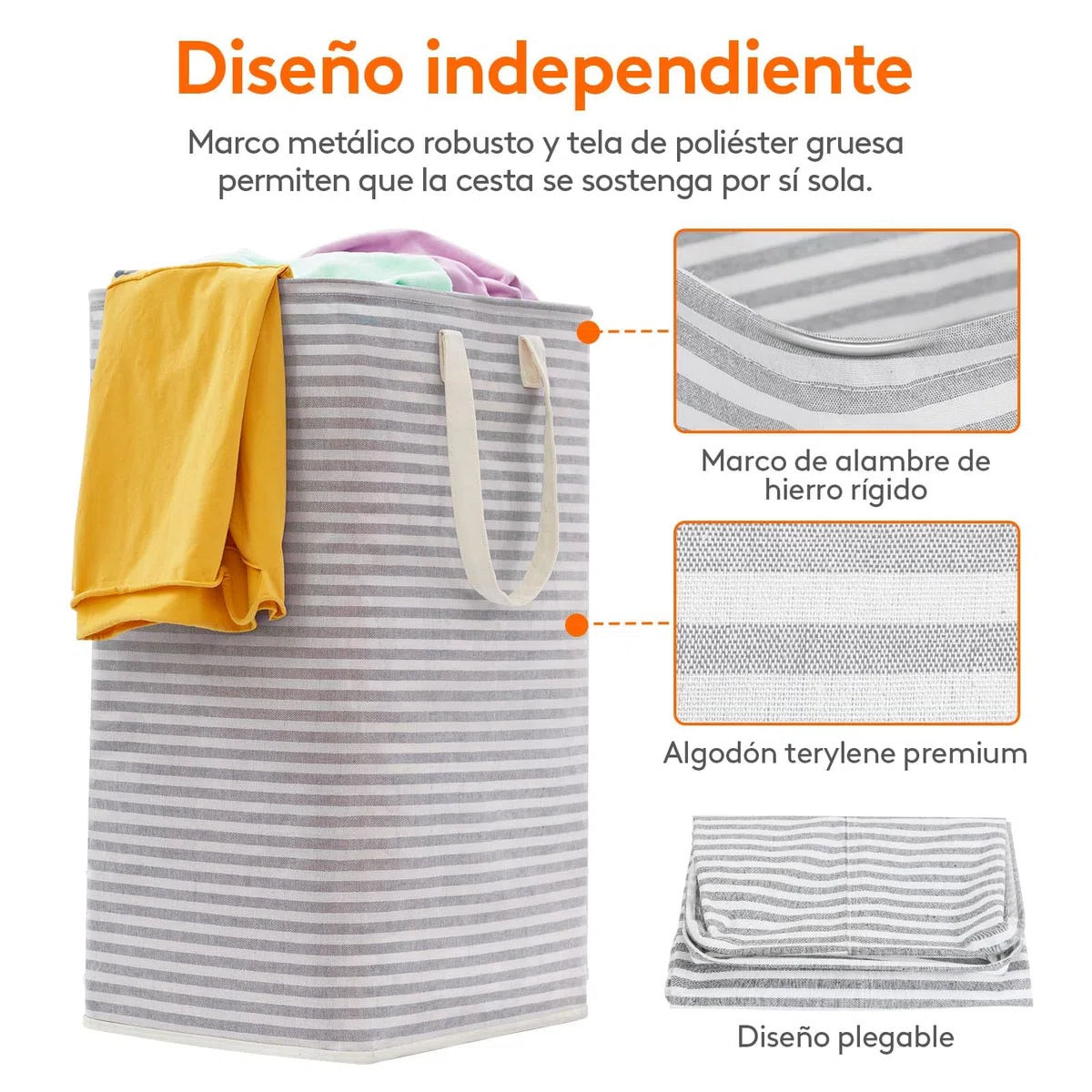 Lifewit Cesto Ropa Sucia, Cesta Ropa Sucia Impermeable con Asas Extendidas, Laundry Basket, Cubo Ropa Sucia Plegable, Bolsa Ropa Sucia para Baño, Dormitorio, Lavadero, 80L, Gris, Paquete de 2