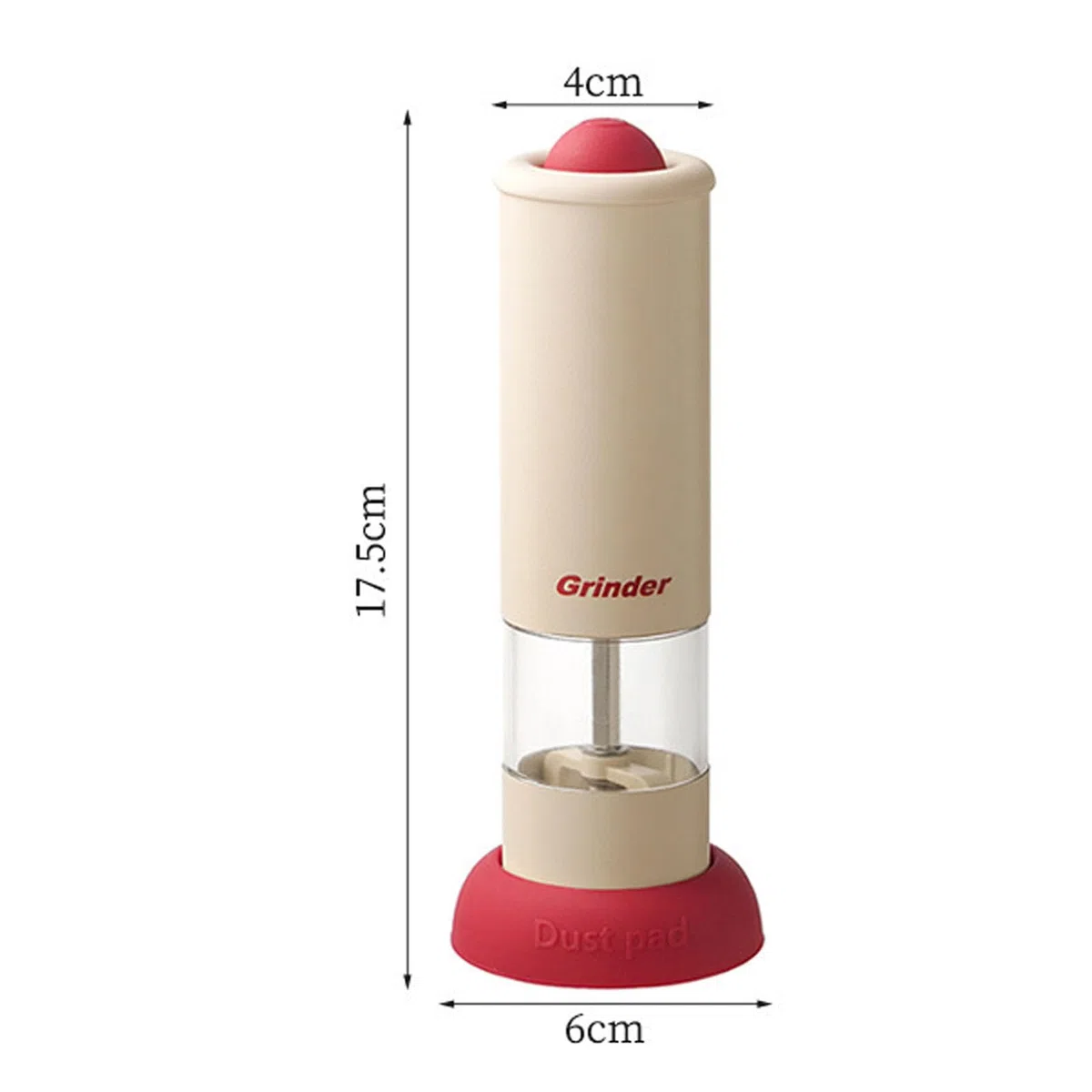Molinillo Eléctrico de Sal y Pimienta, Grosor Ajustable, Molinillo Eléctrico de Especias con Base, Molinillo para Sal, Pimienta y Especias