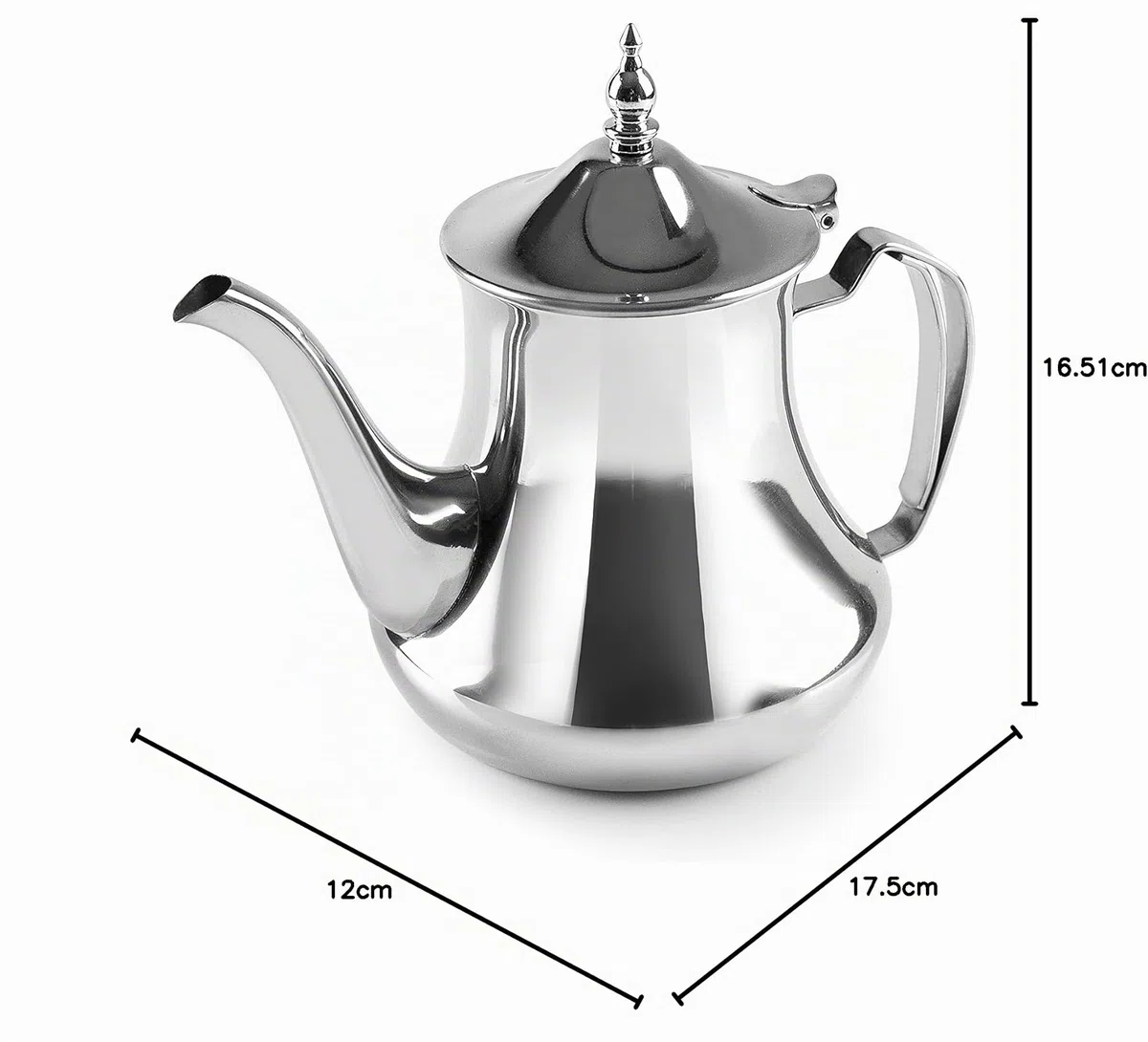 IBILI - Tetera arabe Mahdia, 0.65 litros, Acero Inoxidable