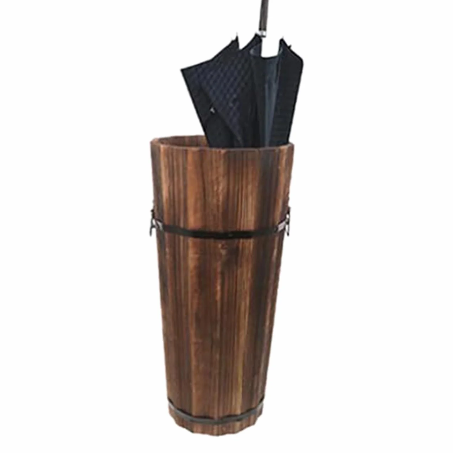 Genérico Soporte De Paraguas De Madera - 38x17cm Paragüero De Madera Multifuncional | Soporte Duradero Diseño Elegante Para, Pasillo, Patio, Hogar, Oficina, Dormitorio