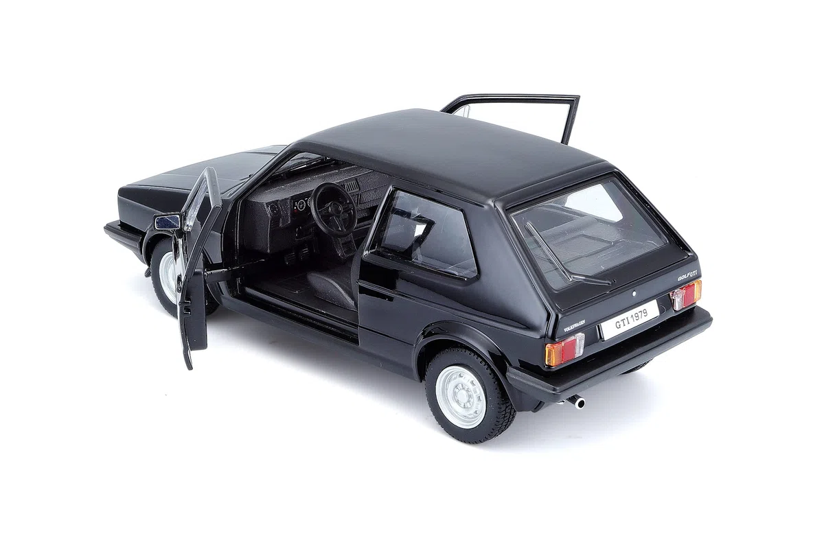 Volkswagen Golf Mk1 GTI (1979) en color negro y escala 1:24 (18-21089BK)