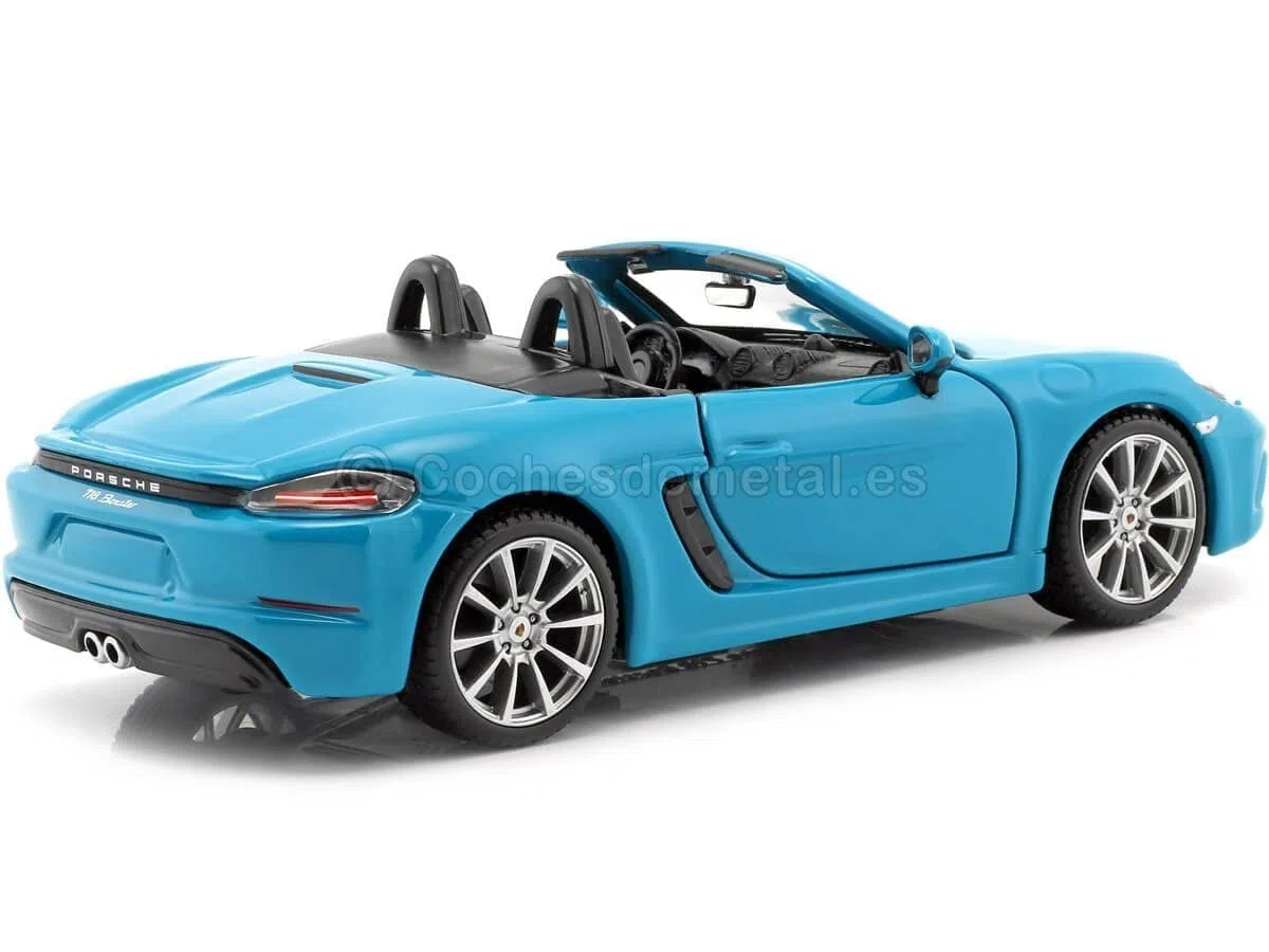 Burago-Porsche 718 en Color Azul en Escala 1:24 (18-21087B)
