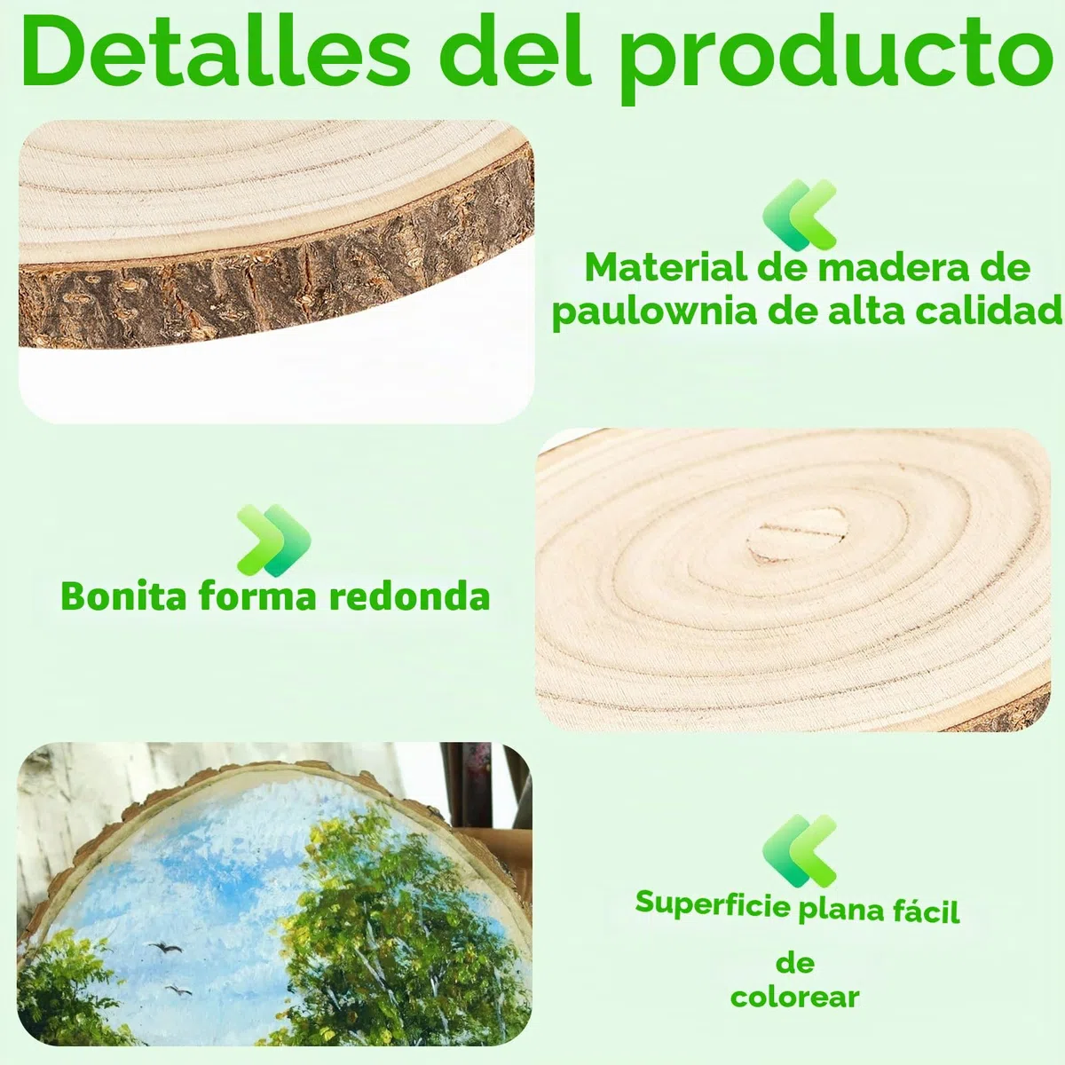 4 Unidades De 20-23 cm Rodajas de Madera, Troncos Madera Decoracion, Manualidades, Rodajas con Corteza para Arte de Navidad, Adornos para Manualidades